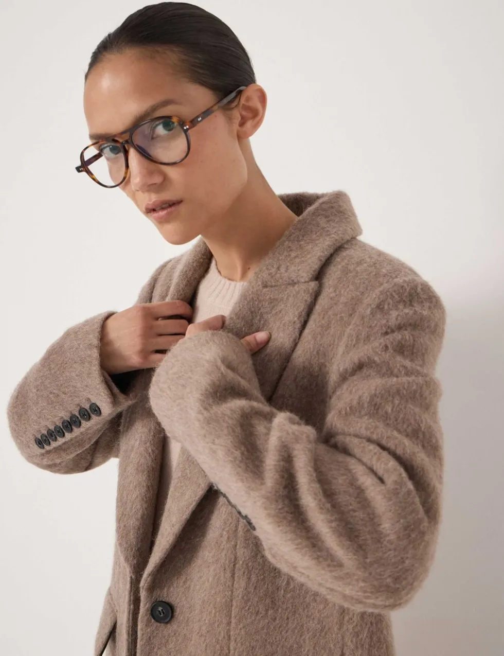 Wool Rich Textured Longline Coat