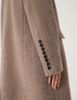 Wool Rich Textured Longline Coat