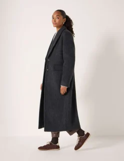 Wool Rich Textured Longline Coat