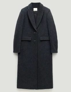Wool Rich Textured Longline Coat