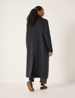 Wool Rich Textured Longline Coat