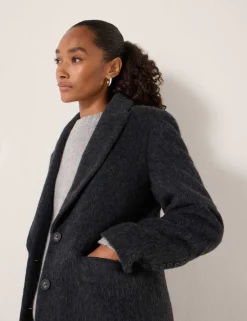 Wool Rich Textured Longline Coat