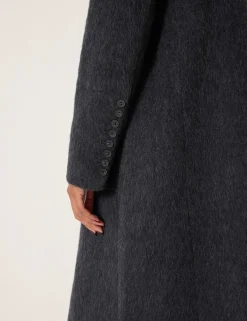 Wool Rich Textured Longline Coat