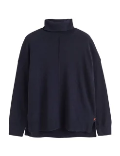 Wool Rich with Cashmere Roll Neck Relaxed Jumper