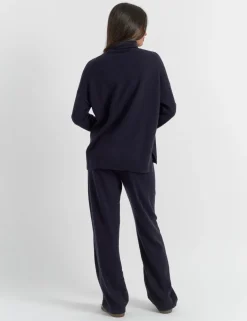 Wool Rich with Cashmere Roll Neck Relaxed Jumper