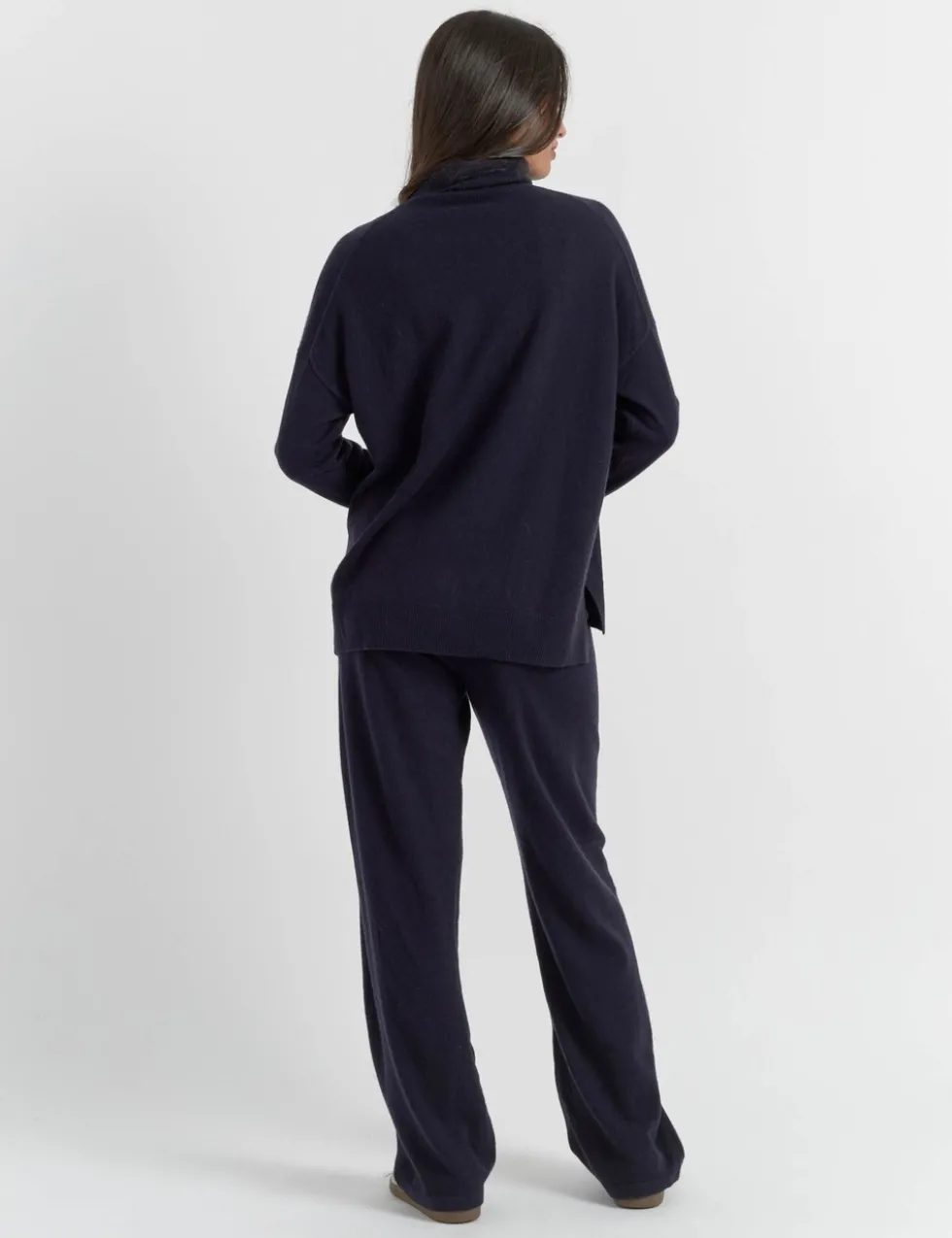 Wool Rich with Cashmere Roll Neck Relaxed Jumper