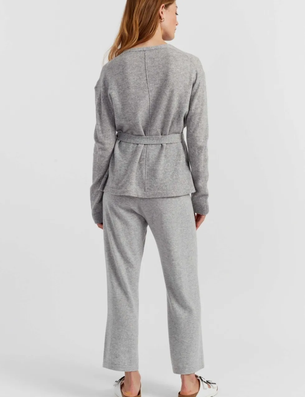Wool Rich Wrap Relaxed Cardigan with Cashmere