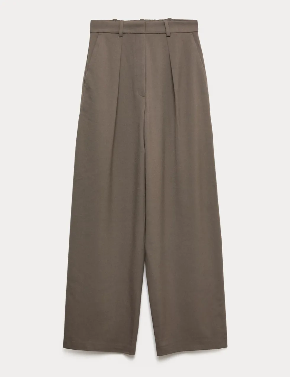 Woven Barrel Leg Trousers with Stretch