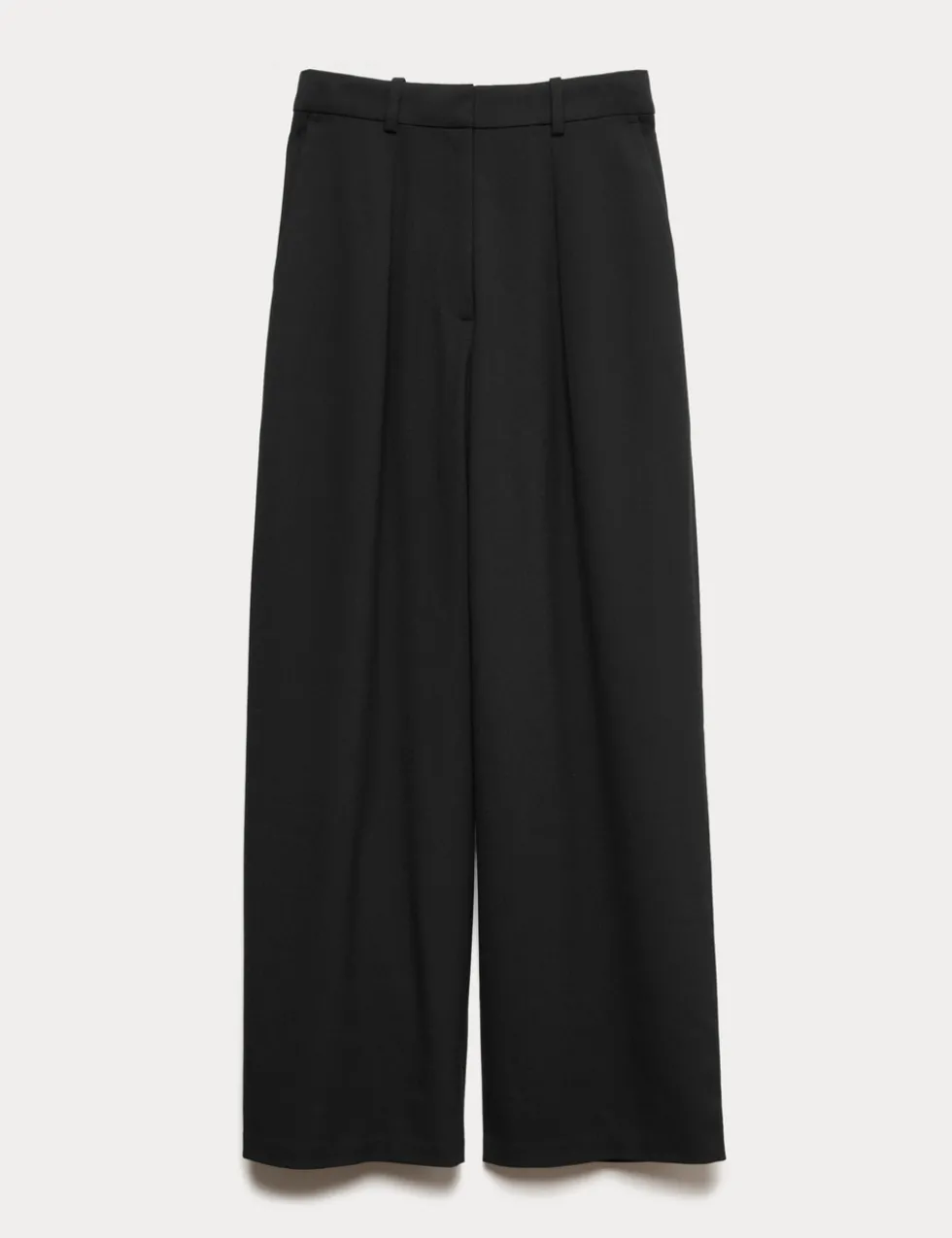 Woven Barrel Leg Trousers with Stretch