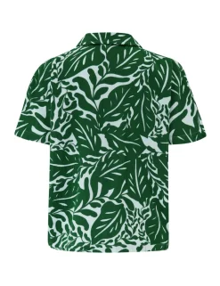 Woven Double Cloth Revere Collar Shirt and Short Pyjama Set