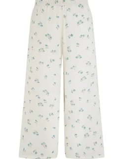 Woven Double Cloth Revere Collar Shirt & Cropped Trouser Pyjama Set