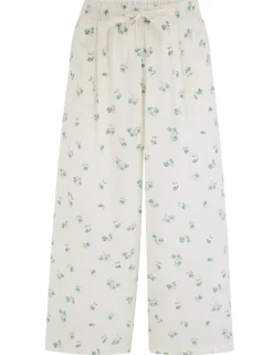 Woven Double Cloth Revere Collar Shirt & Cropped Trouser Pyjama Set