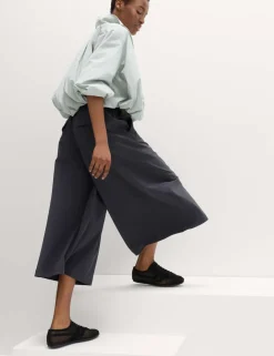 Woven Lightweight High Waisted Wide Leg Culottes