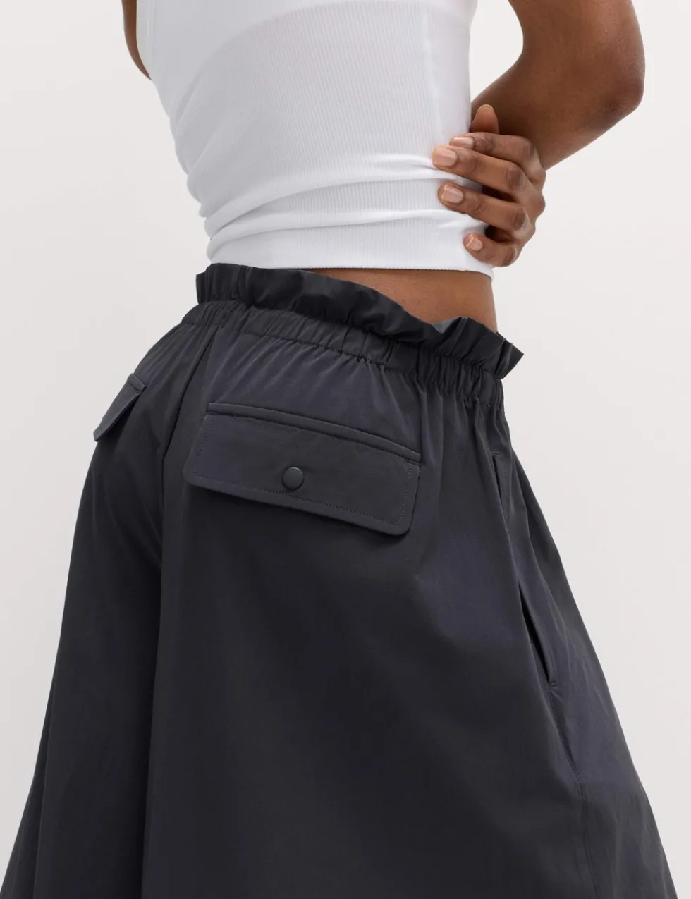 Woven Lightweight High Waisted Wide Leg Culottes