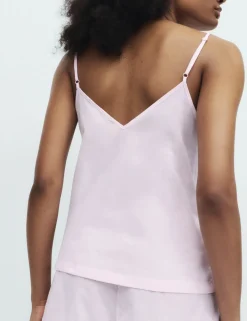 Woven Striped Cami Shortie Pyjama Set