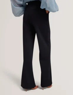 Woven Tailored Flared Trousers