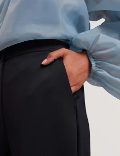 Woven Tailored Flared Trousers