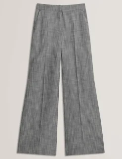 Woven Tailored Wide Leg Trousers