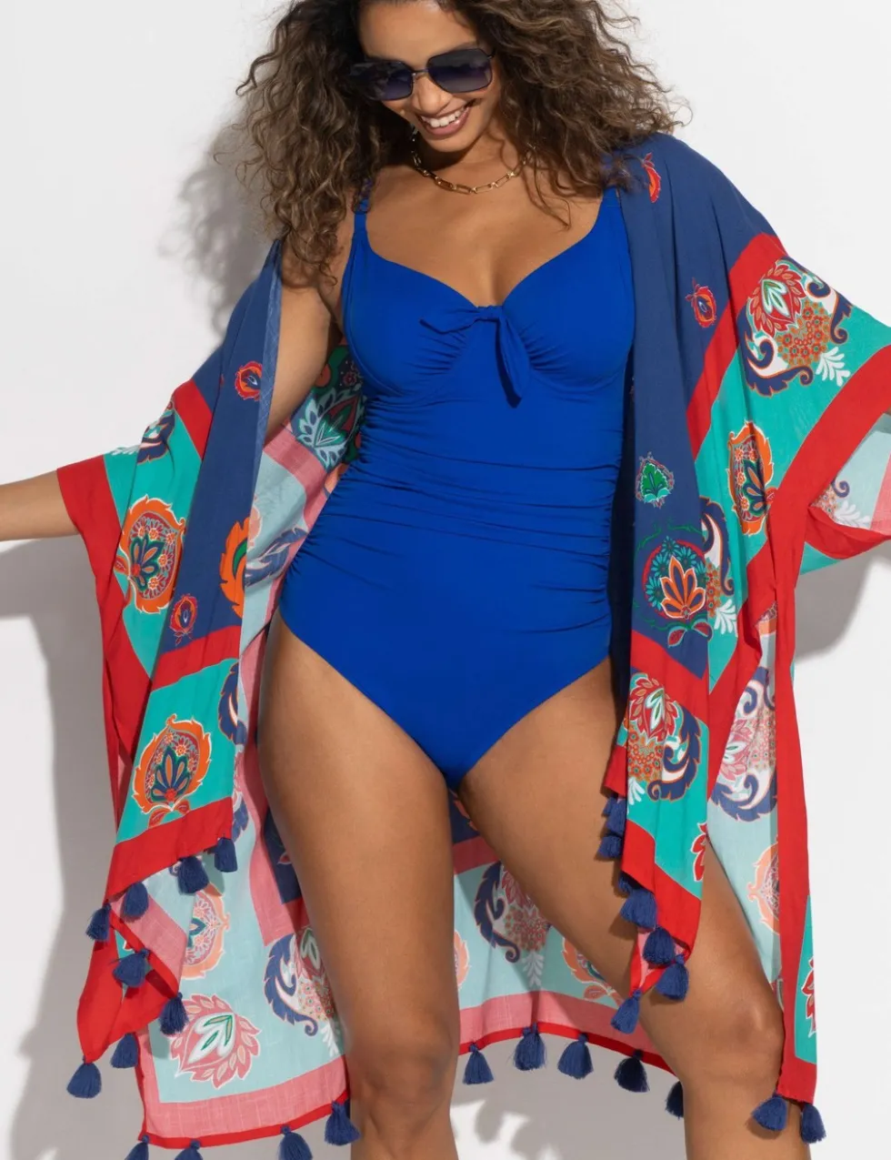 Woven Tassel Kimono