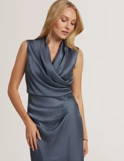 Wrap Detail Midi Dress