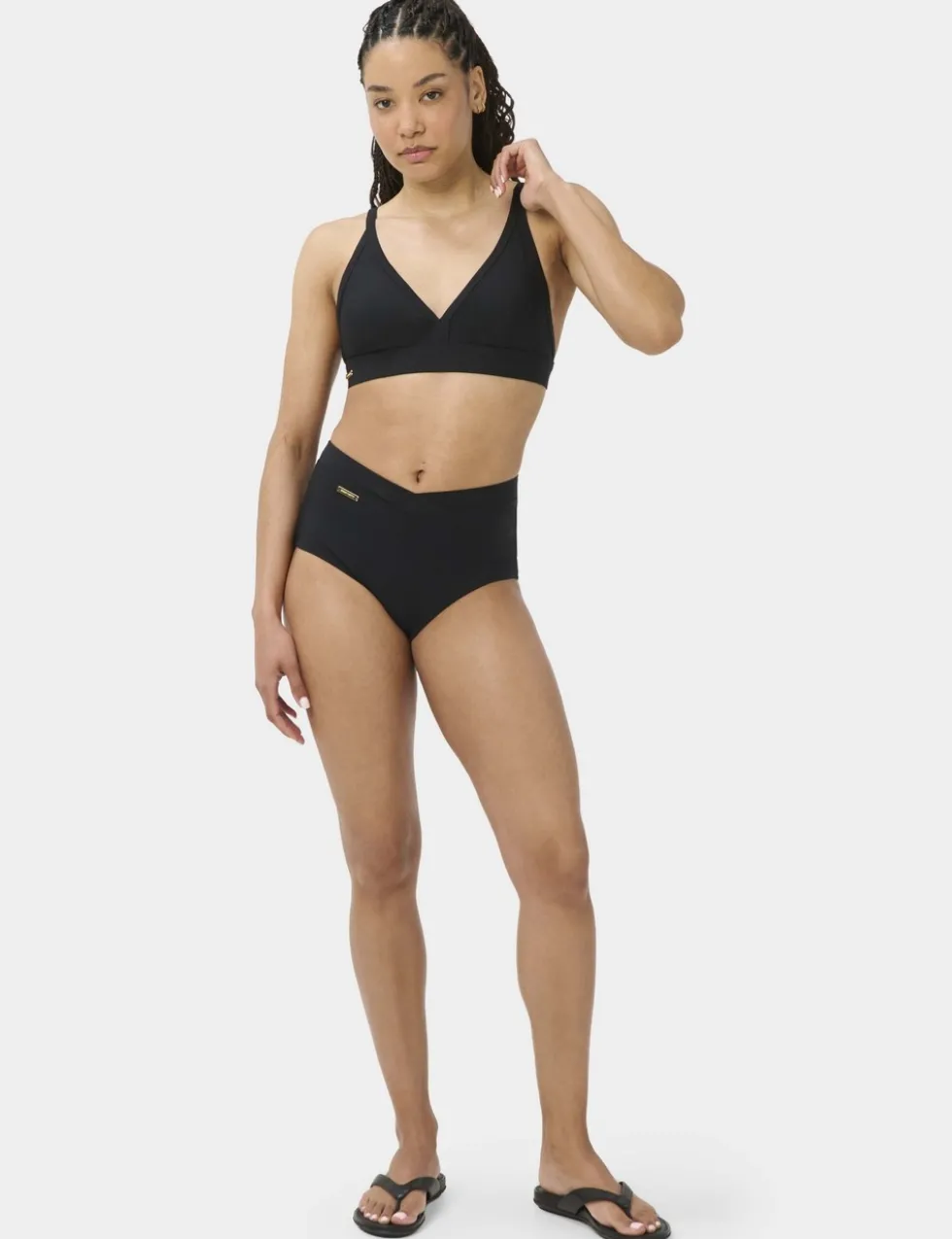 Wrap Front High Waisted Bikini Bottoms