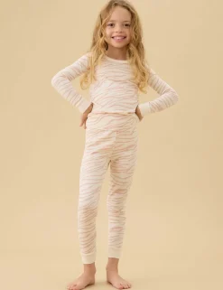 Zebra Print Ribbed Pyjamas with Cotton (6 Mths-6 Yrs)