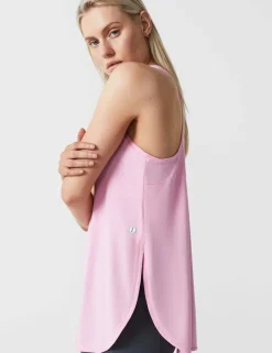 Zela Crew Neck Racer Back Longline Vest Top