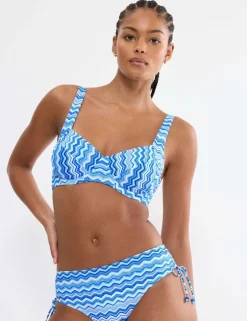Zig Zag Ruched Bikini Bottoms