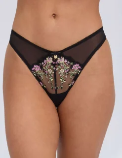 Zinnia Embroidered Thong