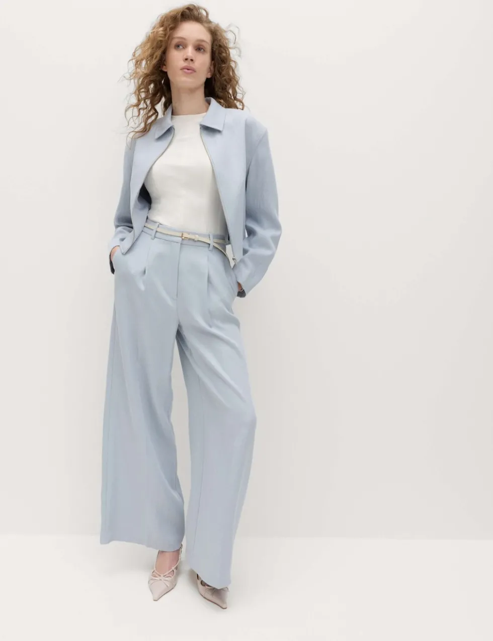 Zip Through Jacket with Linen