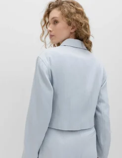 Zip Through Jacket with Linen