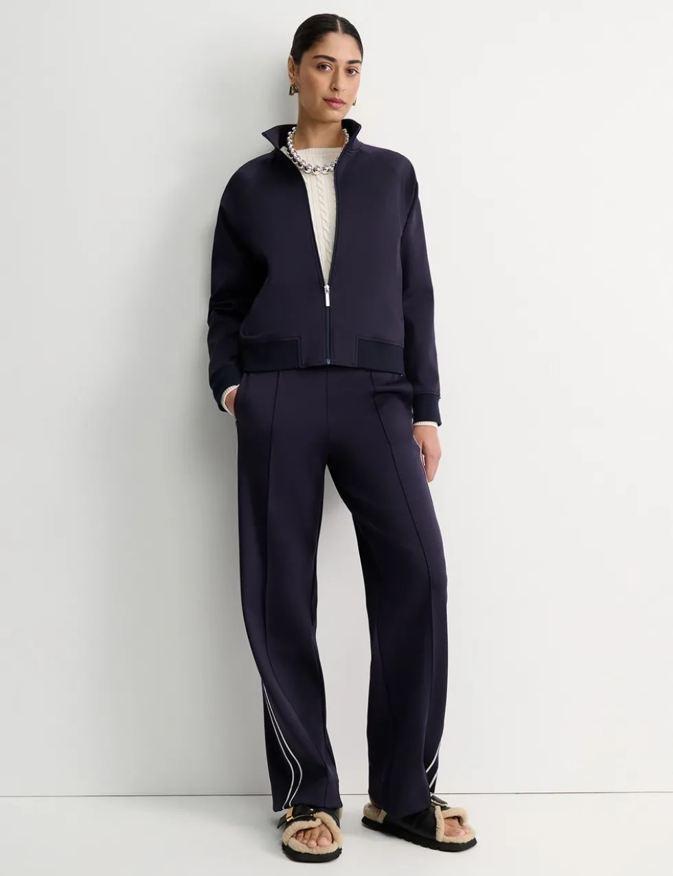 Zip Up Funnel Neck Sports Jacket