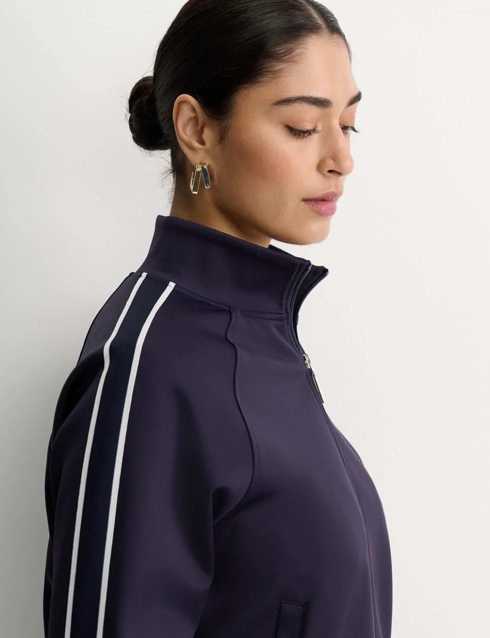 Zip Up Funnel Neck Sports Jacket