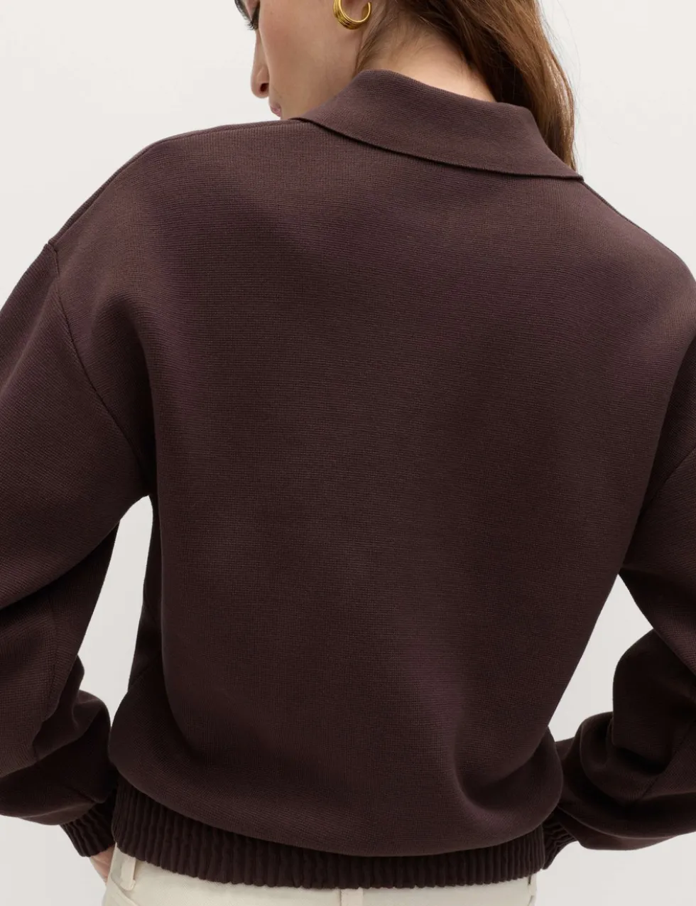 Zip Up Knitted Collared Bomber Cardigan