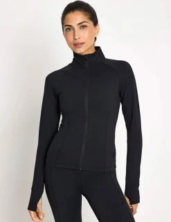 Zuri Funnel Neck Zip Up Top